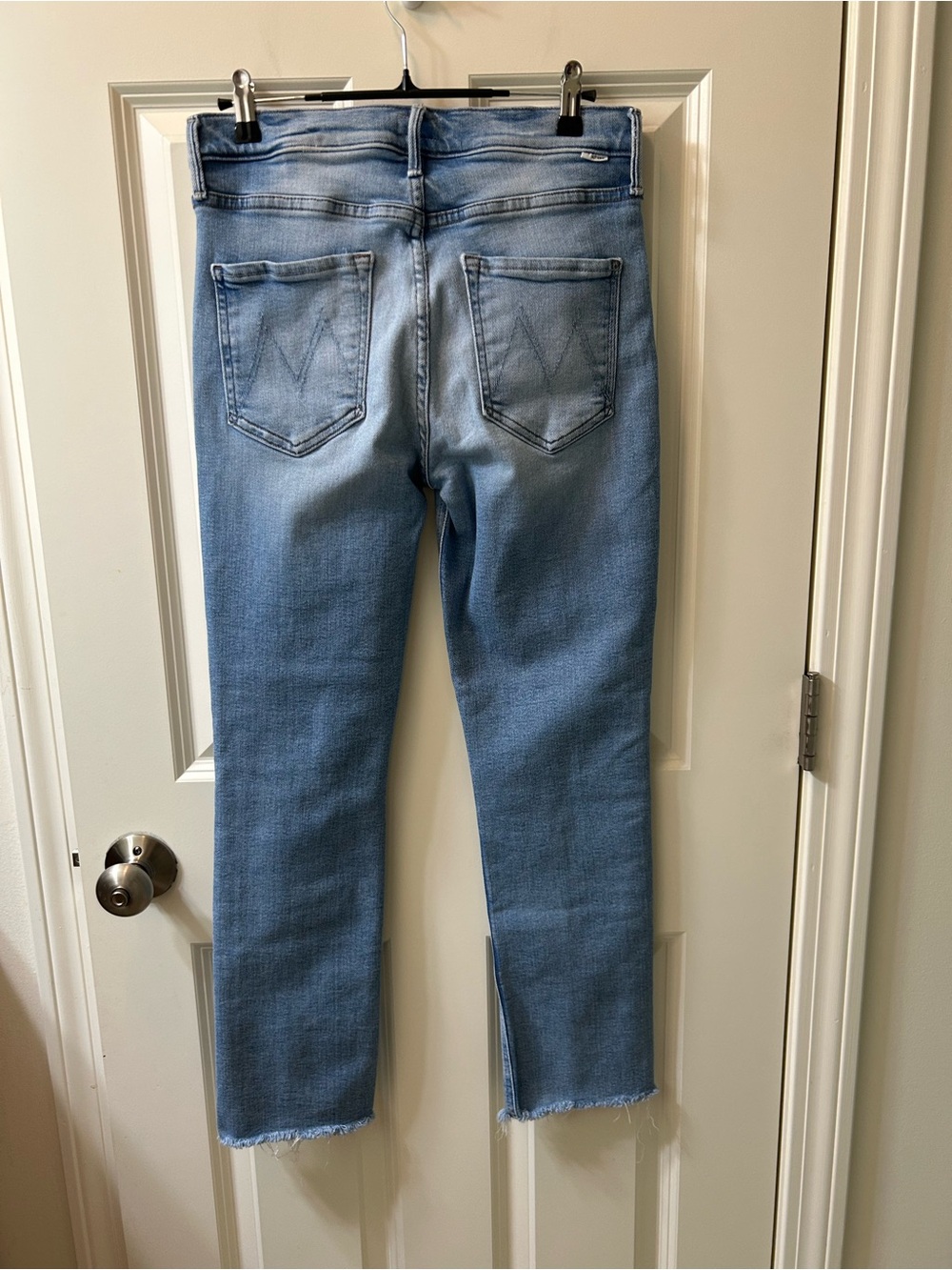 MOTHER The Mid Rise Dazzler Ankle Fray distressed W 15 with stretch Inseam 26.5 - Picture 3 of 8